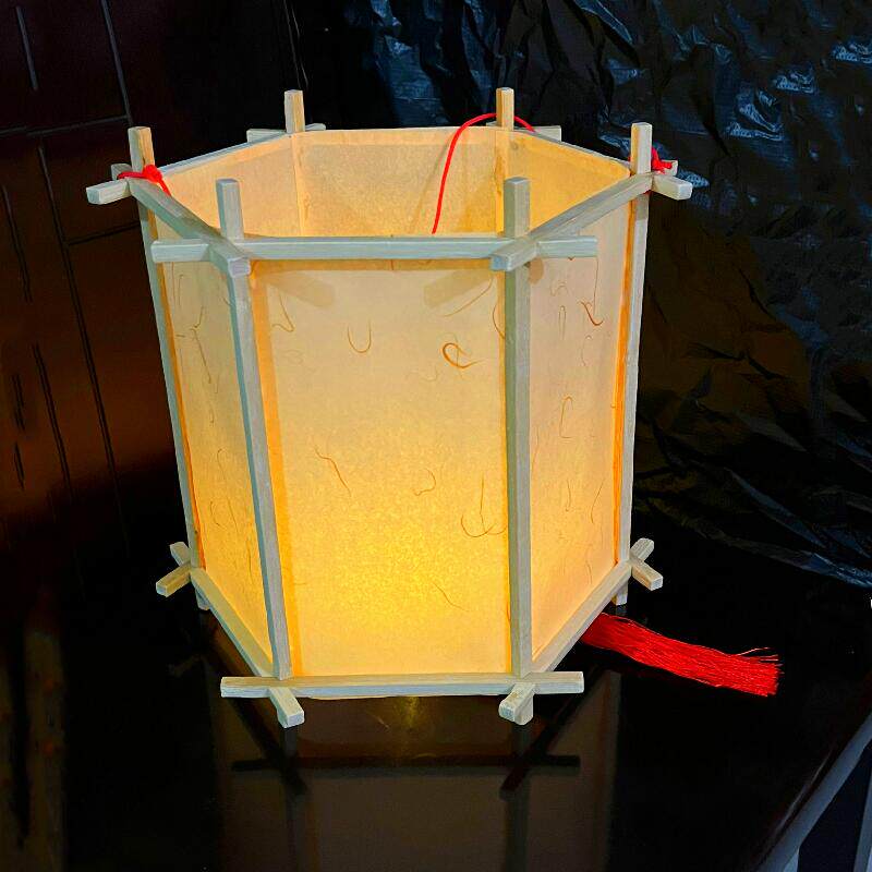 中秋传统宫灯制作材料 diy灯笼儿童创意手工自制剪纸兔子手提花灯