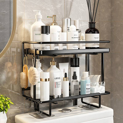 速发Toilet bathroom storage rack toilet top rack free punch