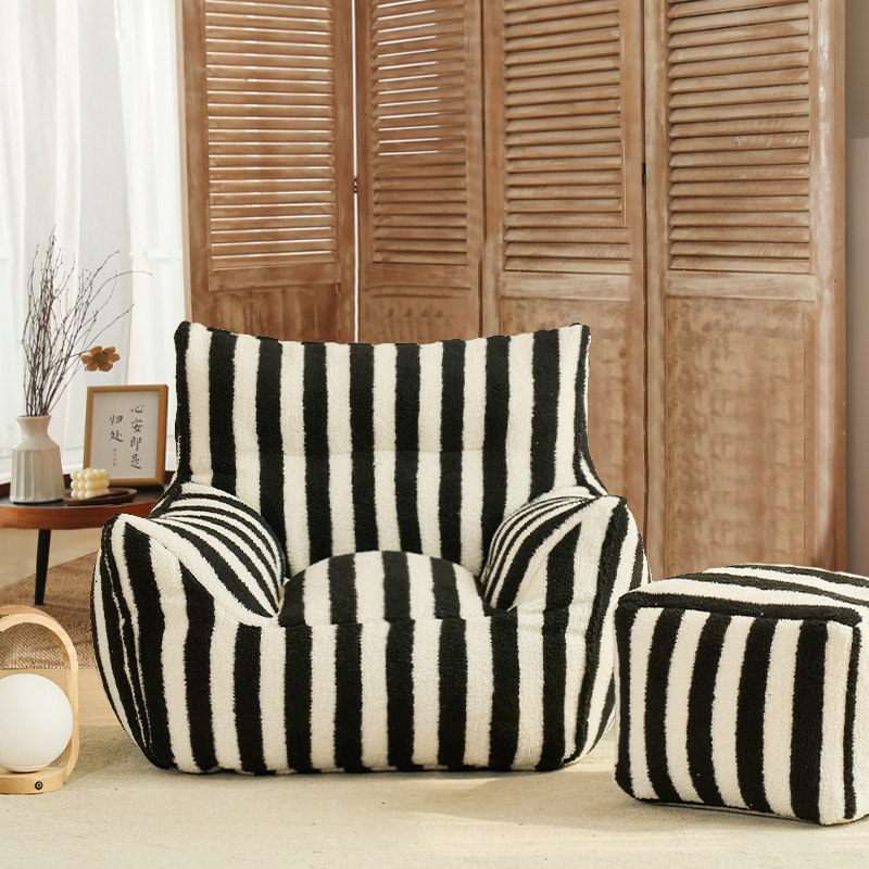 条纹懒人沙发豆袋小户型卧室阳台客厅可躺可睡多巴胺单人双人沙发,住宅家具,懒人沙发,淘宝优惠券,粉丝福利购,淘宝优惠卷