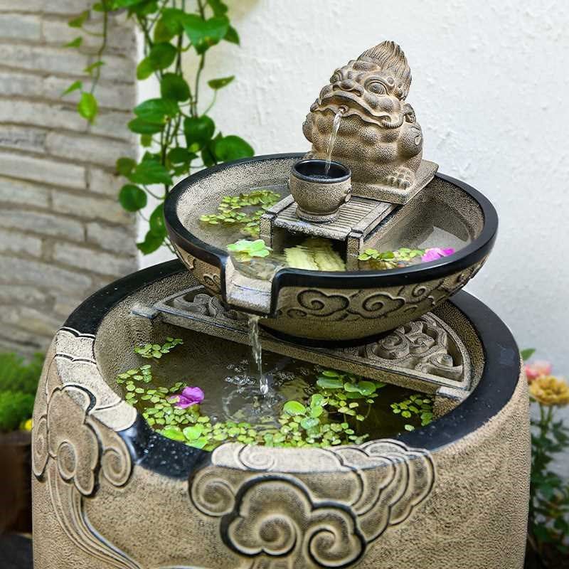 【折扣价】64庭院阳台室外w流水摆件循环水景鱼池户外造景小院布,家居饰品,流水摆件,淘宝优惠券,粉丝福利购,淘宝优惠卷