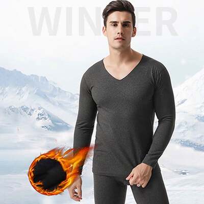 New Men Underwear Long Johnxs suit Velvet Thermal Sets Men W