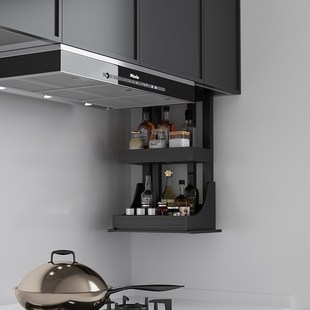 厨房吊柜电动升降拉篮智能吊柜调味拉篮垂直升降机架语音声控触控