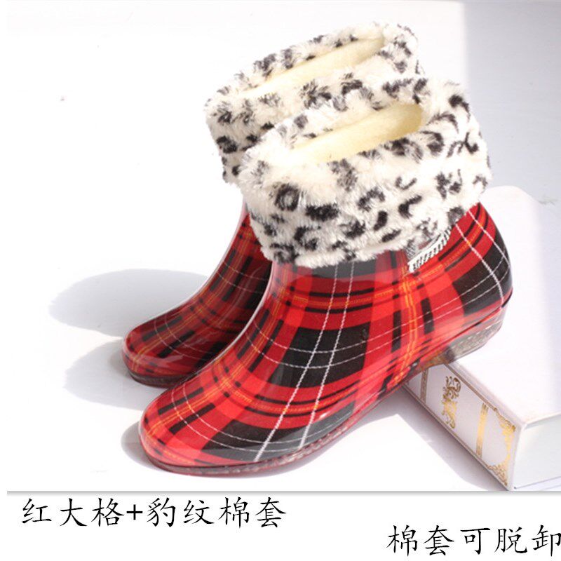 新款雨靴短筒卫生矮靴雨鞋防水胶防滑厨房搞低帮女保暖防水套鞋水