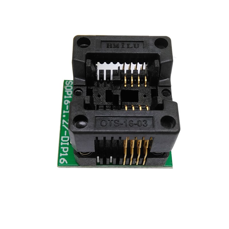 新品窄体SOP8转DIP8烧录座弹跳座ots16-1.27-03 soic8小8脚编