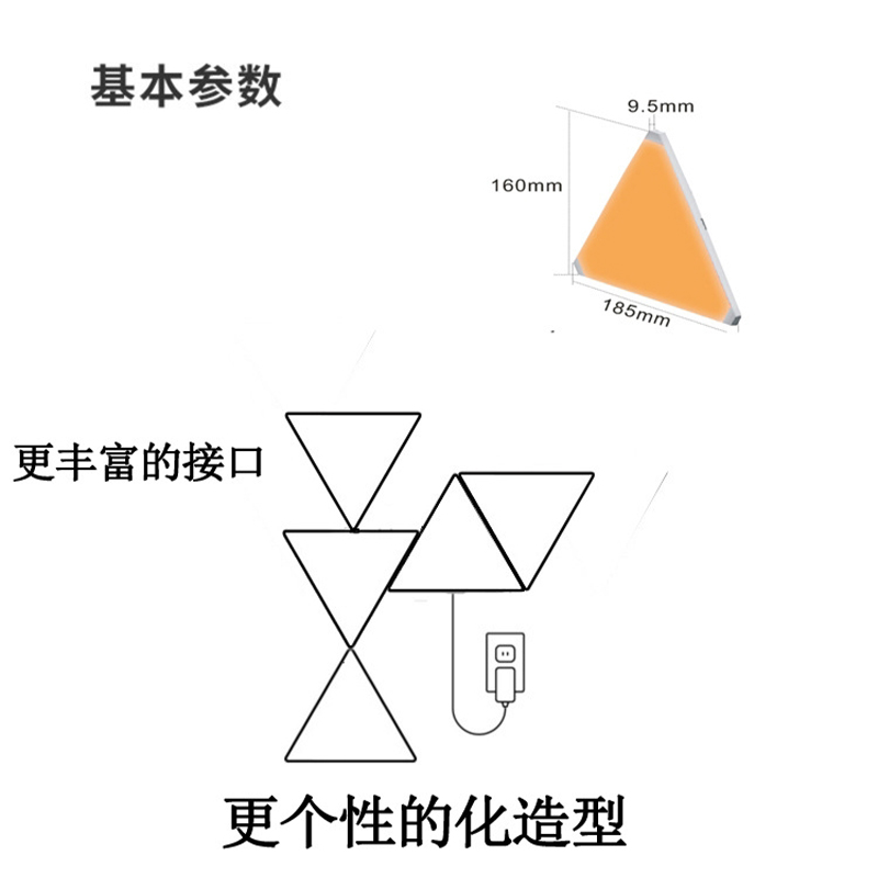 速发智能奇光板多彩量子灯蜂窝灯PRO款电竞房RGB装饰壁灯桌搭氛围