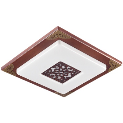 中式实木过道走廊灯超薄新中式z阳台玄关小吸顶灯衣帽间楼梯沙比