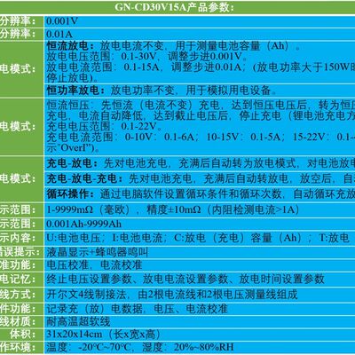 锂电池充b电放电一体机 容量检测仪 电池测试仪 放电仪 30V15A硅