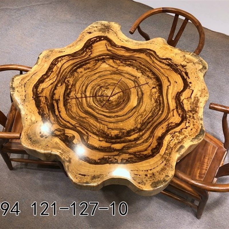 乌金木原木大板桌办公桌实木茶边几茶桌茶台小圆桌胡桃木阳台圆盘,商业/办公家具,大板桌,淘宝优惠券,粉丝福利购,淘宝优惠卷