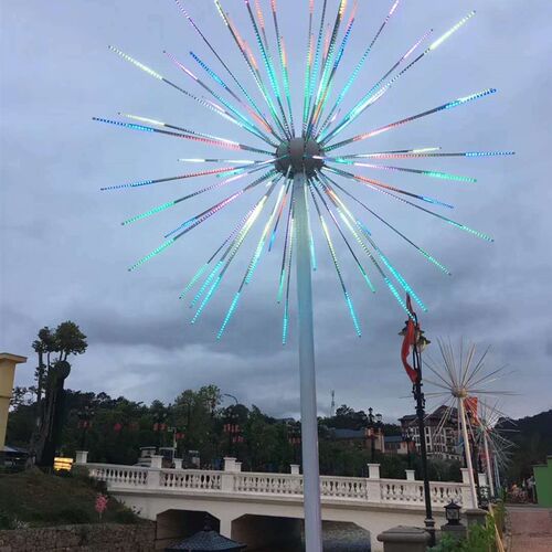 led数码e烟花灯喷泉灯创意风车地插灯户外广场庭院街道装饰景观灯