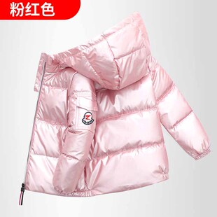 2021反季特卖儿童羽绒服女小孩太空银色男女童宝宝连帽加厚外套潮