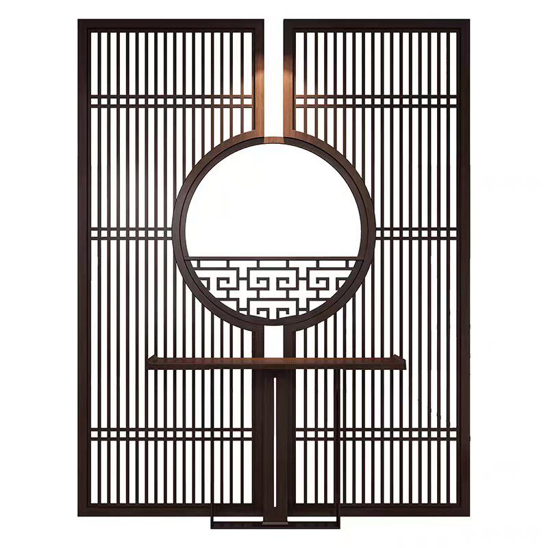 实木花格镂空新中式仿古门窗屏风隔断吊顶背景墙现代木格栅栏花板