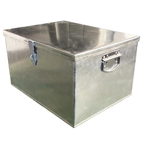 铁皮箱大号铁箱子加盖加厚工具箱x手工箱收纳箱白铁箱带锁8号40*3