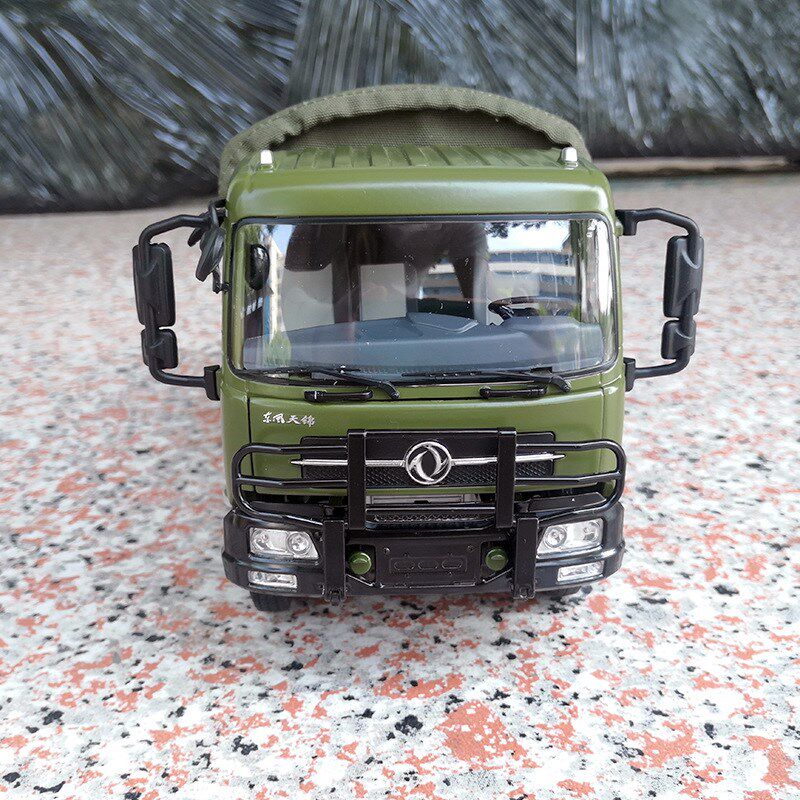 东风天锦运输e车军车模型1:24合金成人静态玩具金属越野刻字eq112