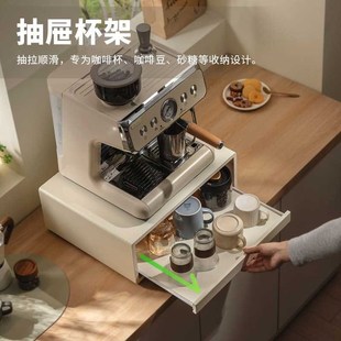 厨房家用咖啡机微波炉烤箱置物架餐桌F台面抽拉式 防尘杯子收纳架