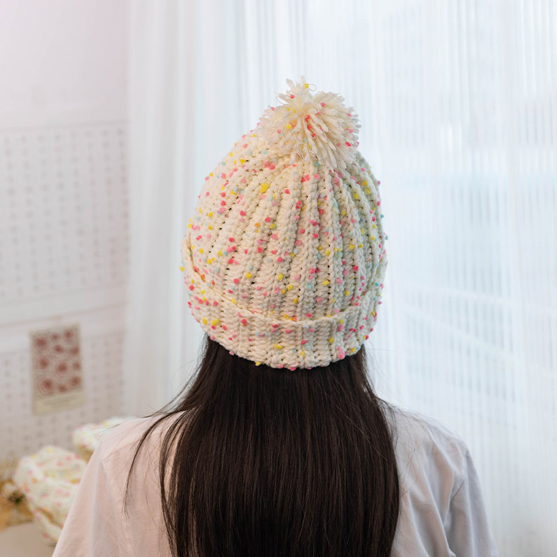 手工diy球球帽材料包毛线钩织新手帽子编织秋冬保暖新品礼物自制