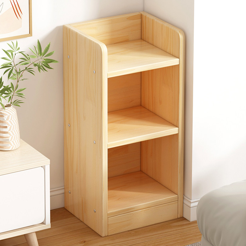 实木书架简易多层客厅收纳储物柜厨房置物架儿童学生窄小书柜落地,住宅家具,书架,淘宝优惠券,粉丝福利购,淘宝优惠卷
