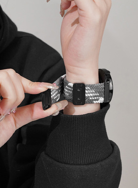 适用ticwatch表带Ticwatch pro3手表磁吸扣尼龙编织prox/2020/E/2