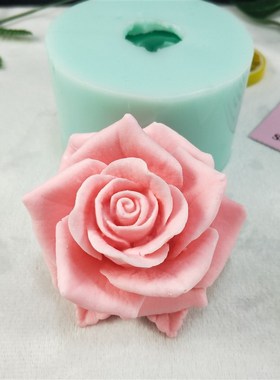 Bloom Rose Flower shape 3D Silicone Mold Soap Making DIY Wed
