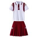 小学生校服班服夏季 运动服六一演出服红色幼儿园服装 毕业照园服夏