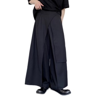 山本耀司暗黑系多层次裙摆男女裙裤小众个性多重穿法披肩斗篷阔腿