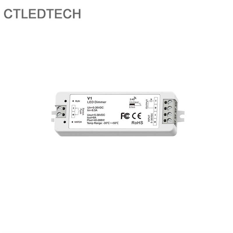 上新 V1单色接收控制器 DC5-36V单色调光 自复位开关调光驱动器