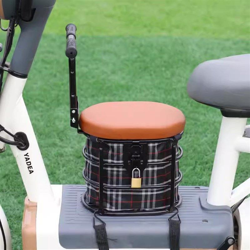 电动车儿童座椅前置储物式宝宝小孩婴儿电瓶车电摩踏板车安全座椅