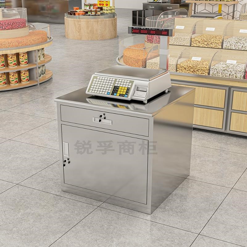 不锈钢称重台超市收银台不锈钢小桌子便利店服装店吧台桌收银柜台