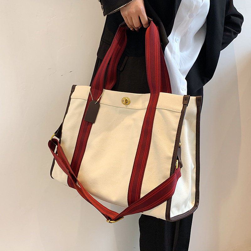 大容量帆布包袋女2023新款手提斜挎上课通勤包逛街出行健身旅行包,箱包皮具/热销女包/男包,旅行袋,淘宝优惠券,粉丝福利购,淘宝优惠卷