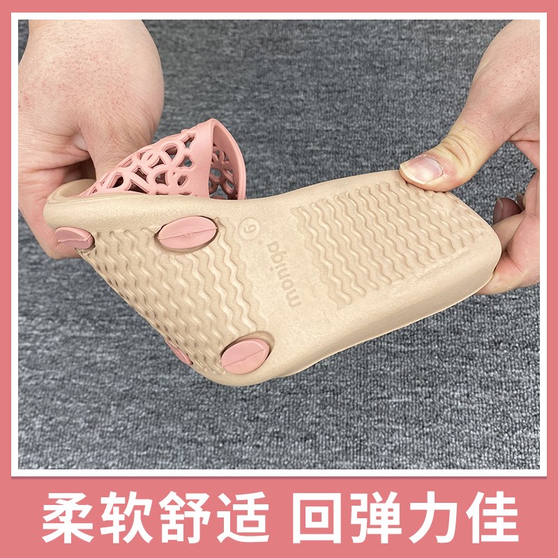 泰国原装进口舒适橡胶乳胶凉鞋拖鞋女防滑女士软底居家户外坡跟