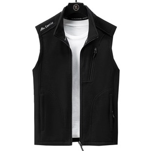 新款 内胆 抓绒衣秋冬户外双面摇粒绒马甲女保暖背心男外套立领开衫