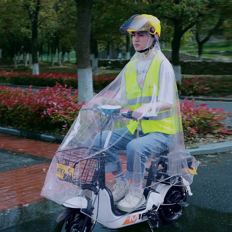 速发雨衣电动车母子单人雨服摩托车男女外卖代驾长款防暴雨全透明