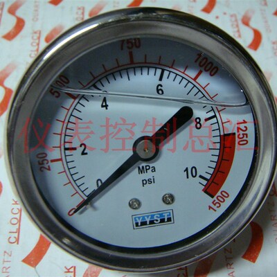 压力表 不锈钢壳压力表 纯净水用 YN60 0-10MPA(轴向)