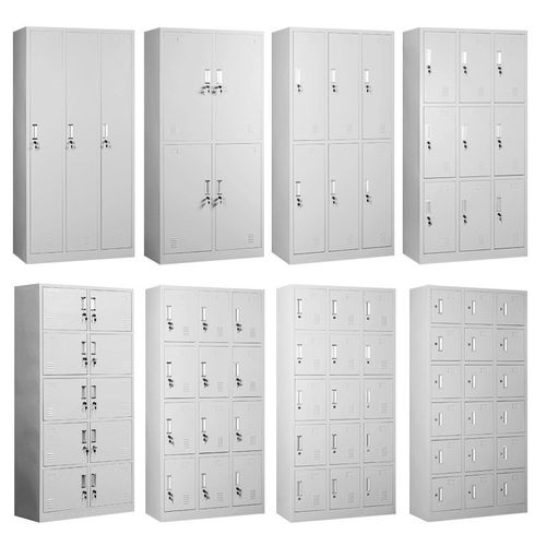 工厂员工更衣柜四门宿舍储物柜六门浴室换衣柜子带锁24门铁皮鞋柜