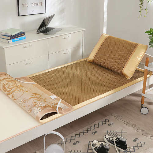 藤下铺加厚定做两面可折叠子母冰席幼儿园学生宿舍床丝凉席单人上