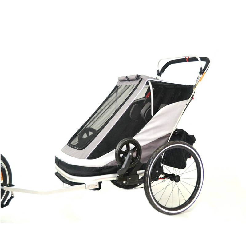 自行车拖车儿童单车后挂车铝合金减震舒适大空间双胞胎童车牵引车