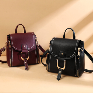 双肩包女今年流行小清新秋冬两用小背包2021新款质感单肩斜挎小包