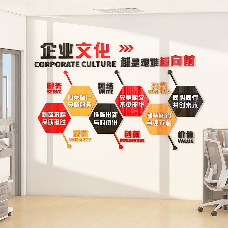 企业文化标语墙贴前台宣传形象背景办公室墙面装饰高级感氛围布置,家居饰品,文化墙贴,淘宝优惠券,粉丝福利购,淘宝优惠卷