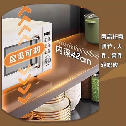 家用厨房置物架落地收纳柜子x微波炉防尘多功能橱柜储物柜靠墙一