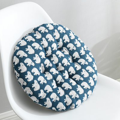 速发Office Chair Cushion Thicken Round Linen Seat Cushions F