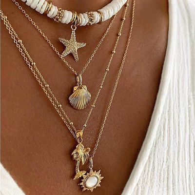 推荐Necklace for Women Fashion Soft Pottery Starfish Shell P