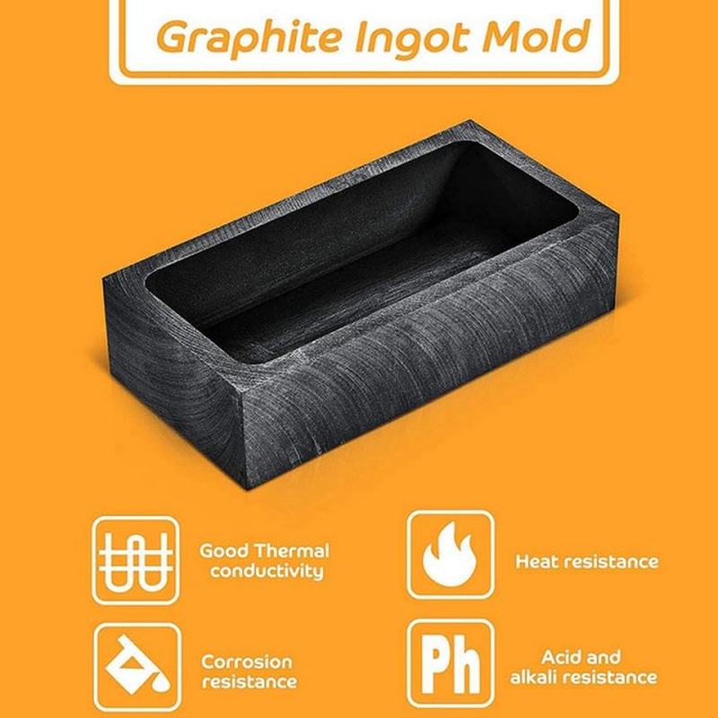 4 Piece 1 KG Gkraphite Ingot Mould Casting Ingot Crucible Mo