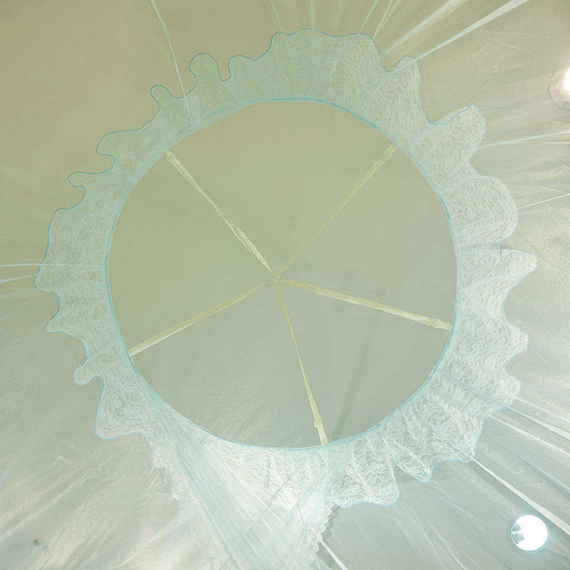 。吊挂圆顶蚊帐加密吸盘宫廷落地公主风圆形免N安装家用欧式2米床