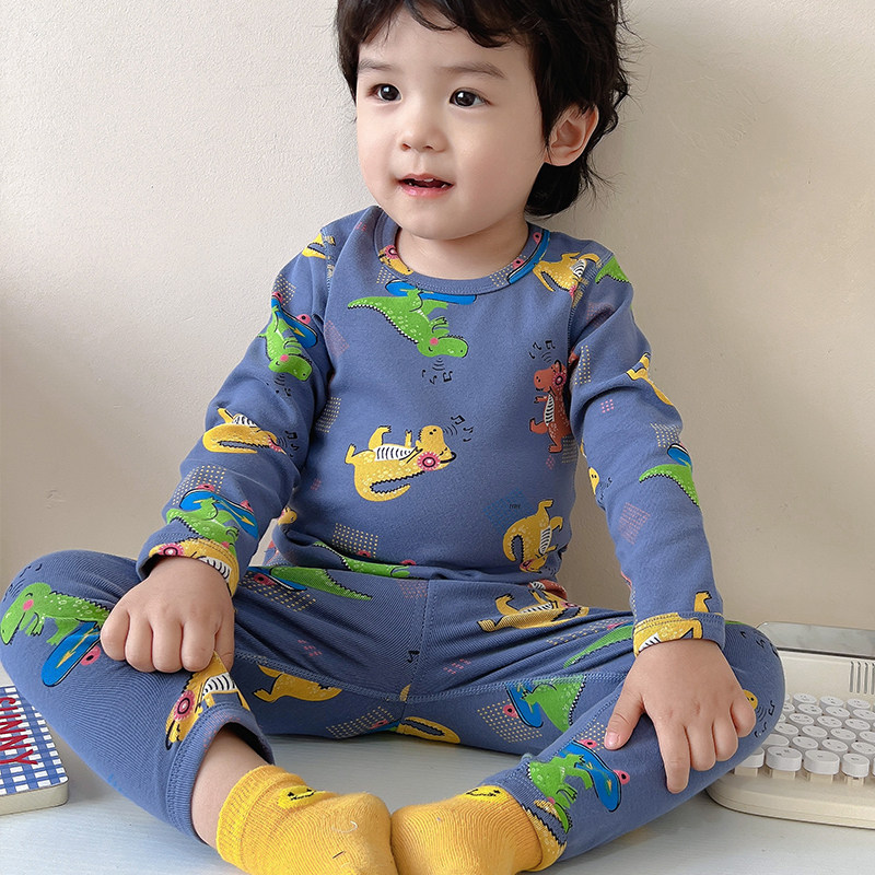 儿童无骨秋衣卫生裤男童保暖磨毛内衣宝宝睡衣套装秋冬款家居服,童装/婴儿装/亲子装,家居服套装,淘宝优惠券,粉丝福利购,淘宝优惠卷