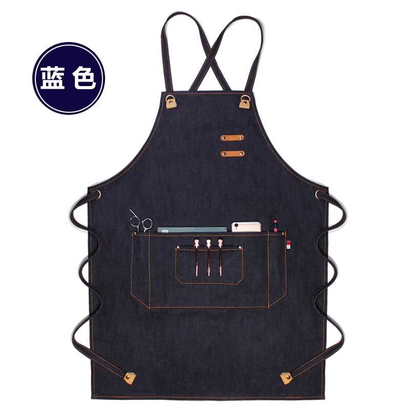 新款挂脖牛仔围裙定制画画咖啡师烘焙男士餐饮厨房美发帆,家庭/个人清洁工具,围裙,淘宝优惠券,粉丝福利购,淘宝优惠卷