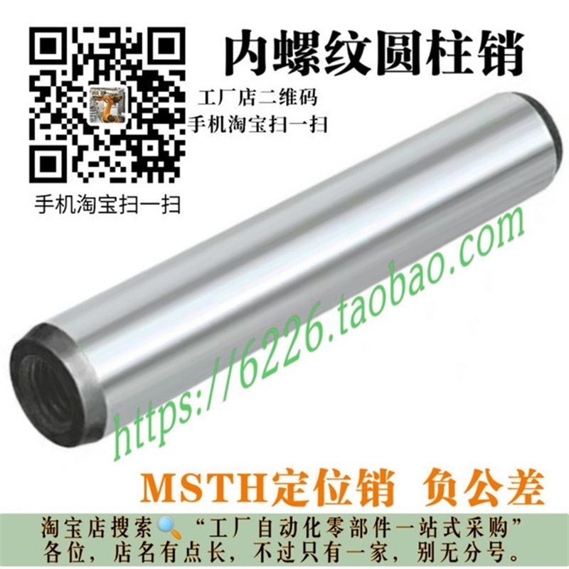 内螺纹圆柱销BLX05-h7定位销 MSTH5/6/8-10/15/20/25/30/35/40/50