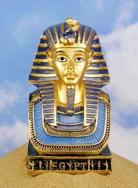 古埃及法老人物头像装饰摆件图坦卡蒙雕塑旅游纪念品魔法祭祀道具