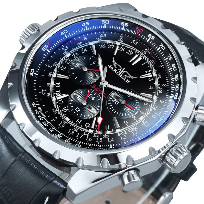 速发Jaragar en Automat echanal Wristwatches ilitary i Watch