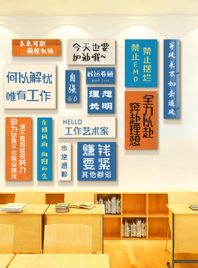 教师办公室墙面装饰幼儿园学校教室D布置背景培训机构文化创意贴