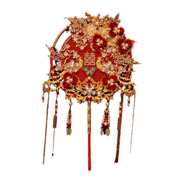 团扇新娘结婚扇手工中式秀禾服婚礼高级材料成品扇子重工,鲜花速递/花卉仿真/绿植园艺,新娘手捧花,淘宝优惠券,粉丝福利购,淘宝优惠卷