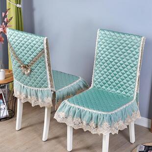 连体椅套罩凳子套垫餐椅套家用餐椅垫套装防滑坐垫靠背一体套简